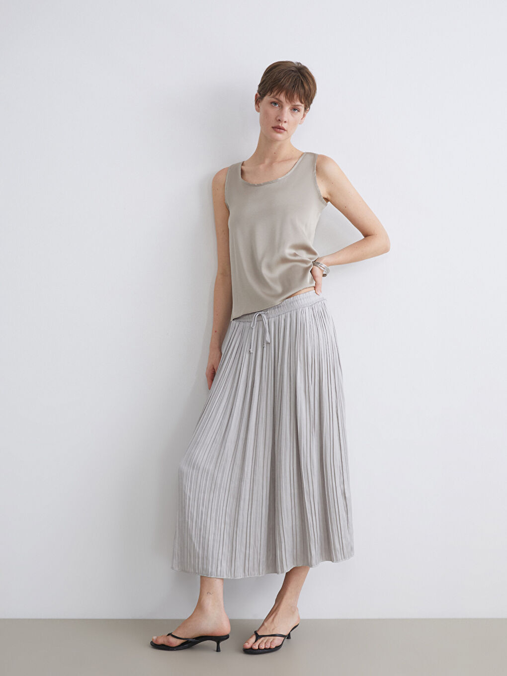 LCWAIKIKI Classic Woman GREY Skirt -S5QG22Z8-ZZ4