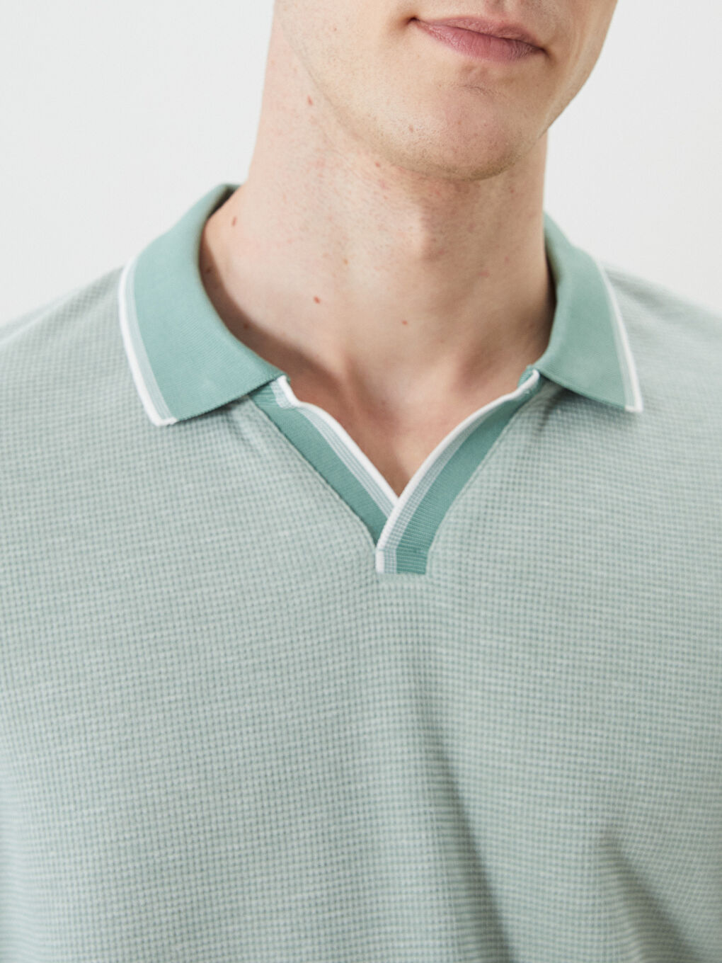 LCWAIKIKI Classic Patterned Men's Polo Neck T-Shirt -S5QG26Z8-DV5