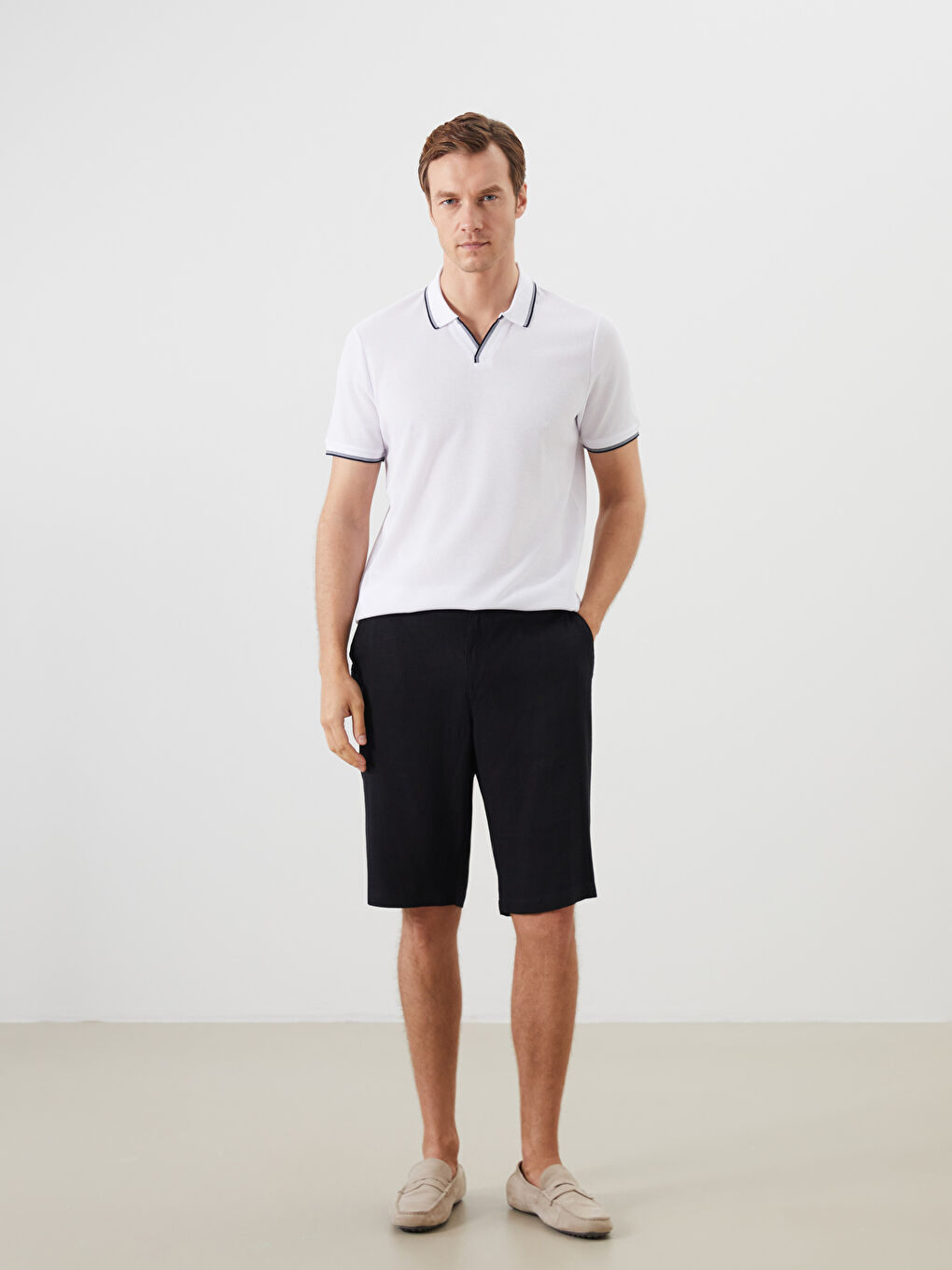 LCWAIKIKI Classic Patterned Men's Polo Neck T-Shirt -S5QG26Z8-Q6K