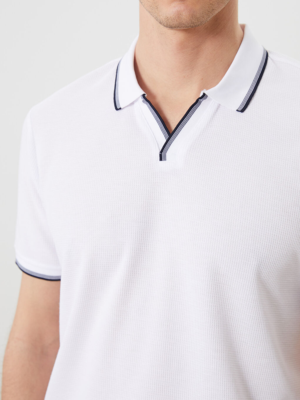 LCWAIKIKI Classic Patterned Men's Polo Neck T-Shirt -S5QG26Z8-Q6K