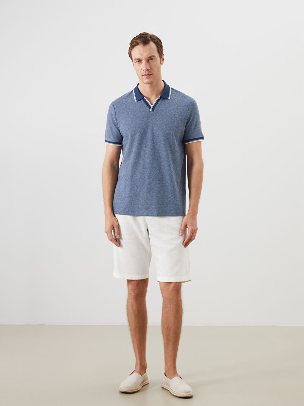 LCWAIKIKI Classic Patterned Men's Polo Neck T-Shirt -S5QG26Z8-YE1