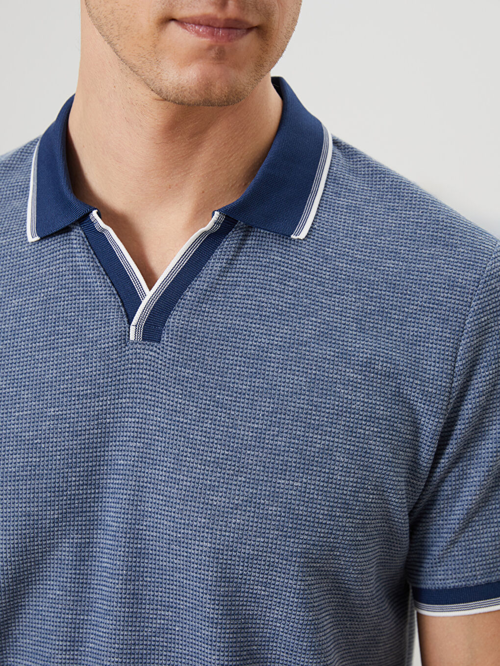 LCWAIKIKI Classic Patterned Men's Polo Neck T-Shirt -S5QG26Z8-YE1