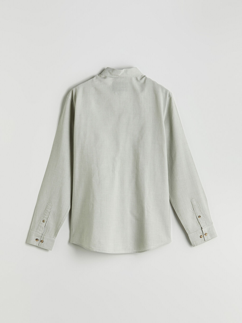 Yeşil Regular Fit Uzun Kollu Erkek Jean Gömlek-5