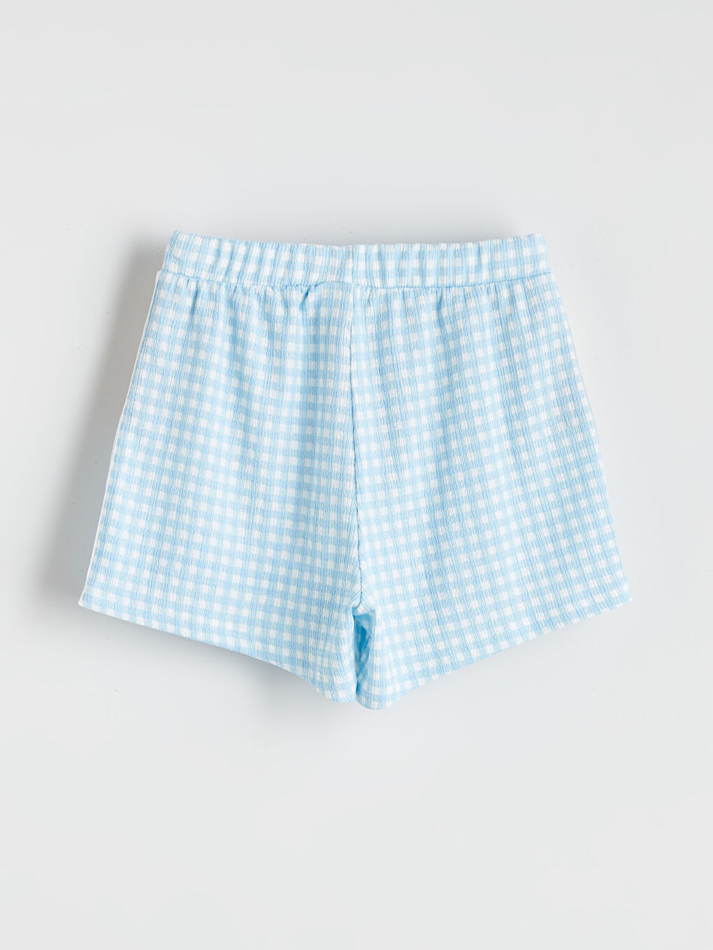 Elastic Waist Plaid Girl Shorts -S5QG39Z4-LQQ