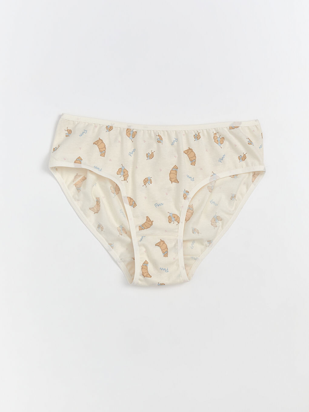 Ekru Beli Lastikli Kız Çocuk Külot