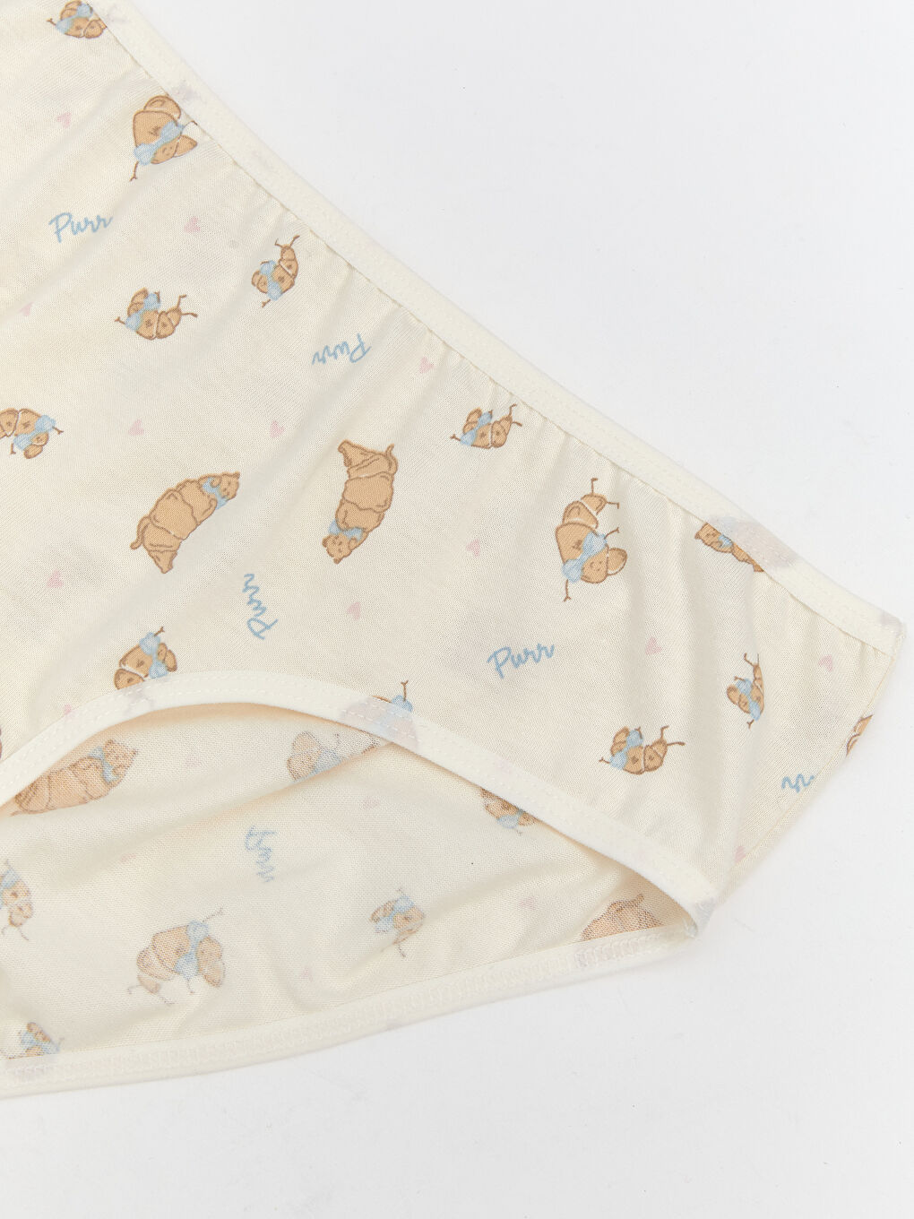 Ekru Beli Lastikli Kız Çocuk Külot-1