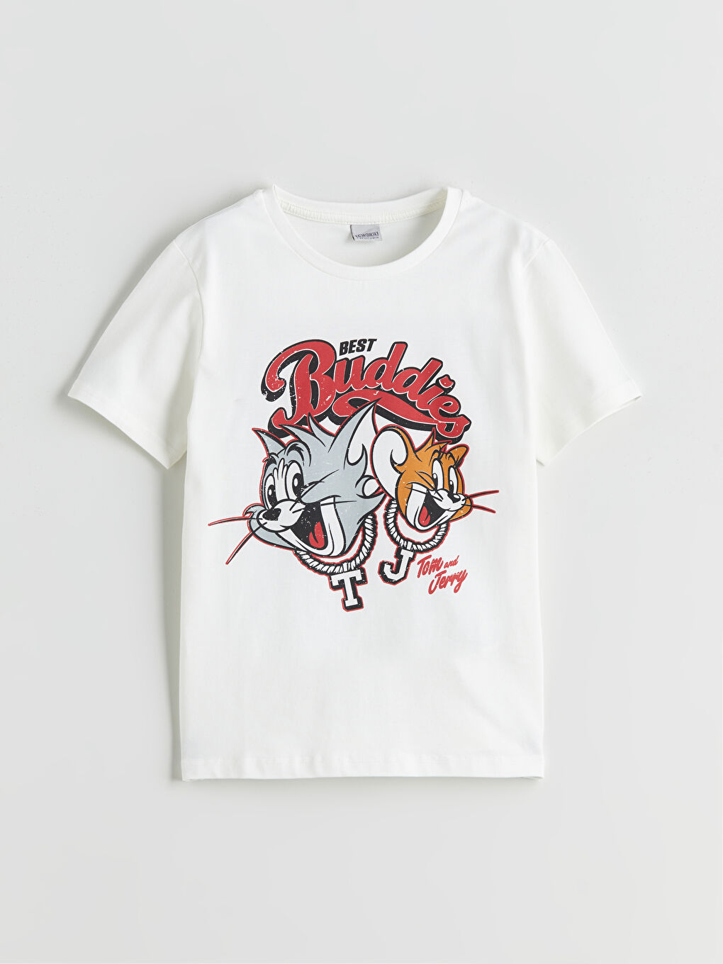 Crew Neck Tom and Jerry Printed Boys' T-Shirt