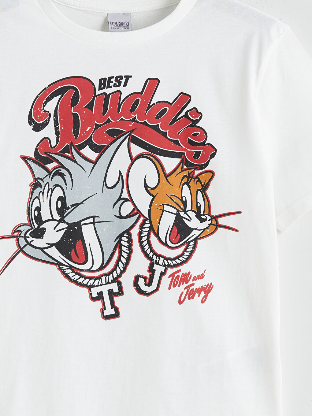 Crew Neck Tom and Jerry Printed Boys' T-Shirt-2