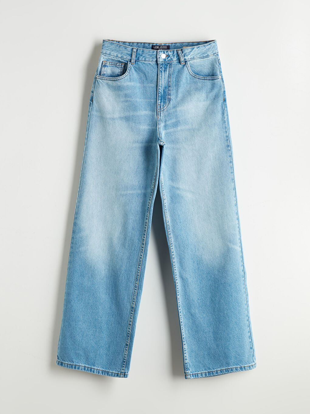 İndigo Wideleg Kadın Jean Pantolon-4