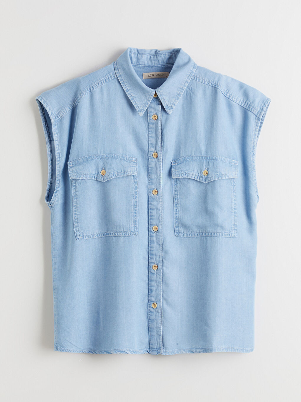 İndigo Kadın Jean Gömlek-4