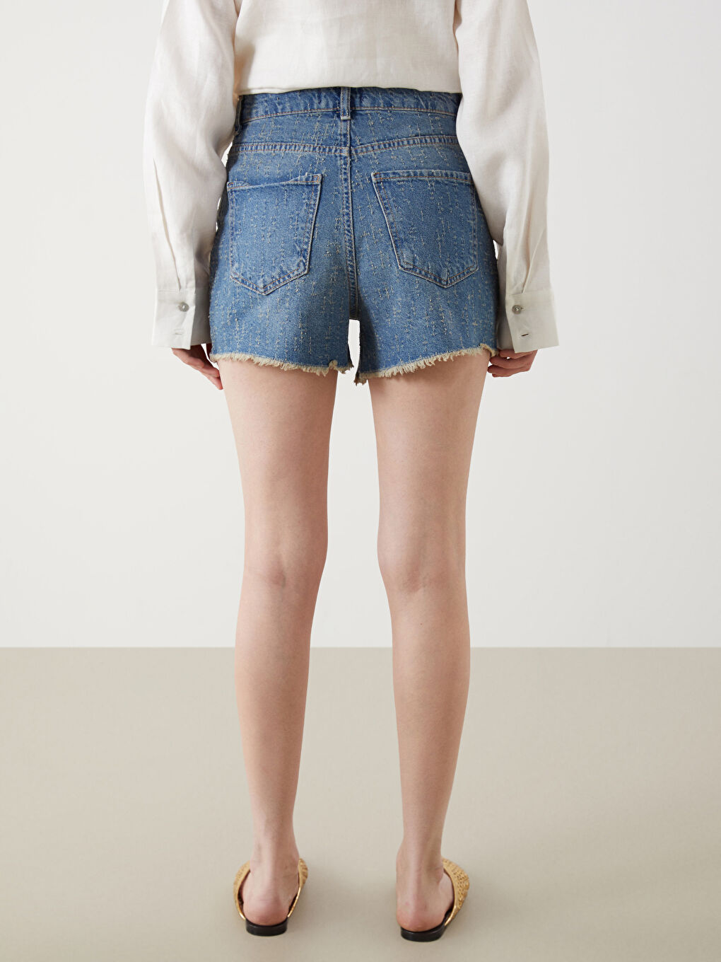 Woman INDIGO Denim Shorts -S5QH09Z8-507