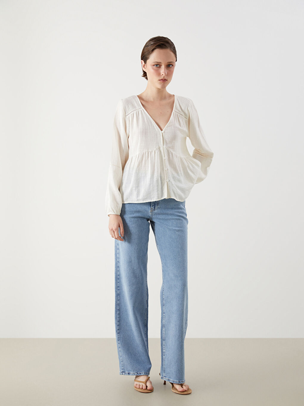 LCW Jeans Straight Fit Women's Jeans -S5QH10Z8-311