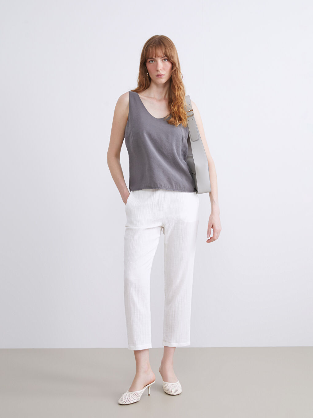 V Neck Modal Blend Blouse-1