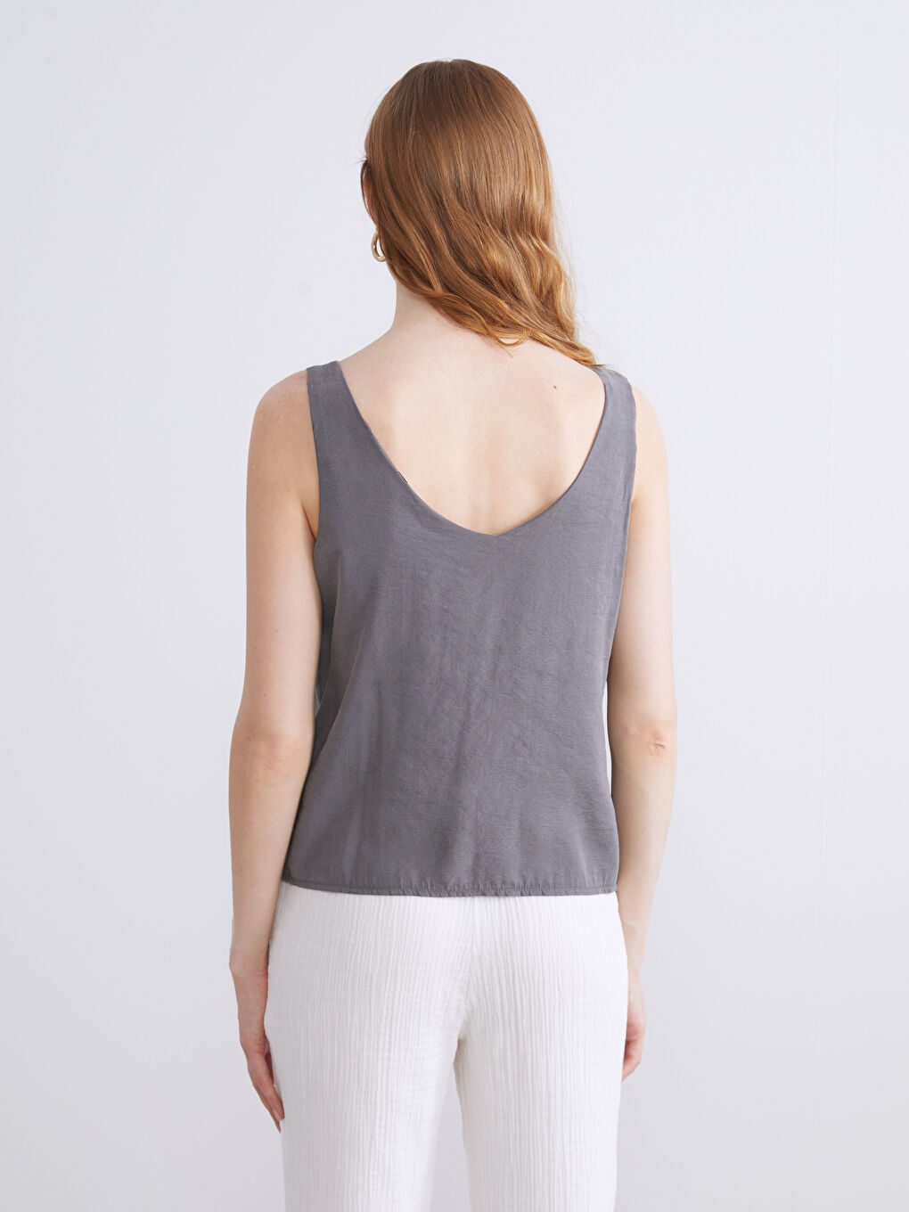 V Neck Modal Blend Blouse-3