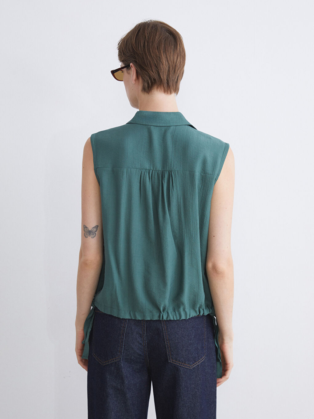 LCWAIKIKI Classic Woman GREEN Shirt -S5QH18Z8-EAW