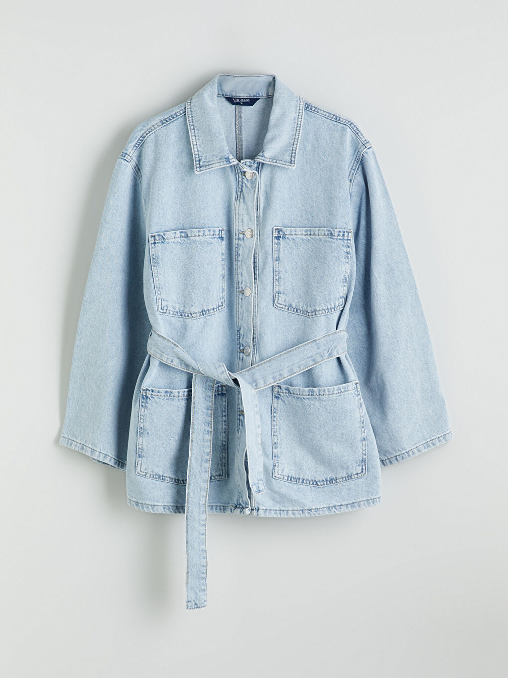 Collared Neck Women's Denim Jacket -S5QH27Z8-311