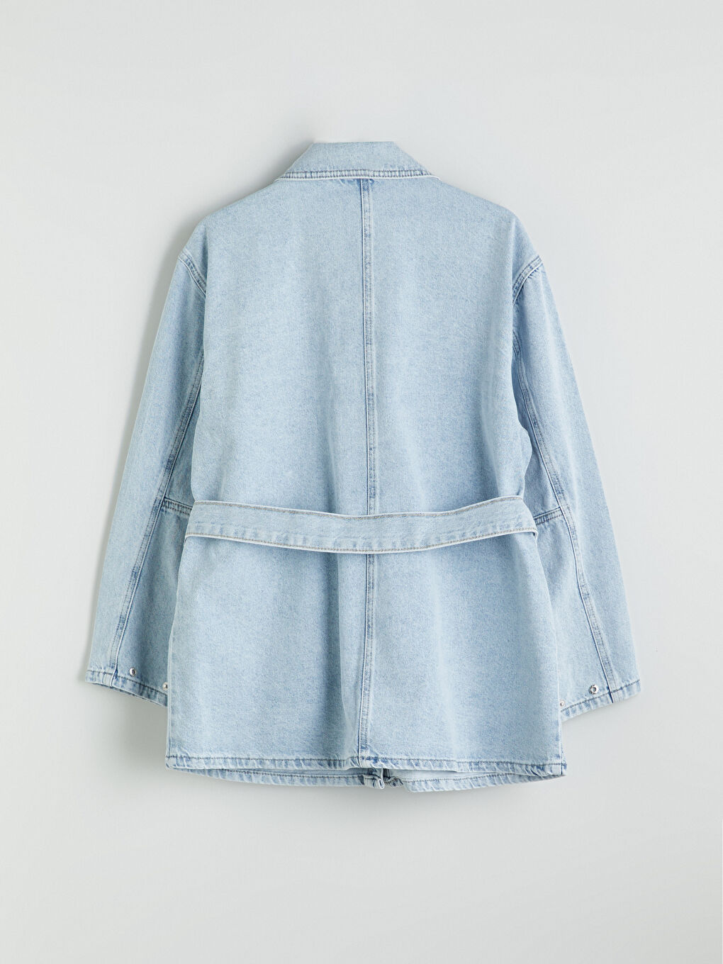 Collared Neck Women's Denim Jacket -S5QH27Z8-311
