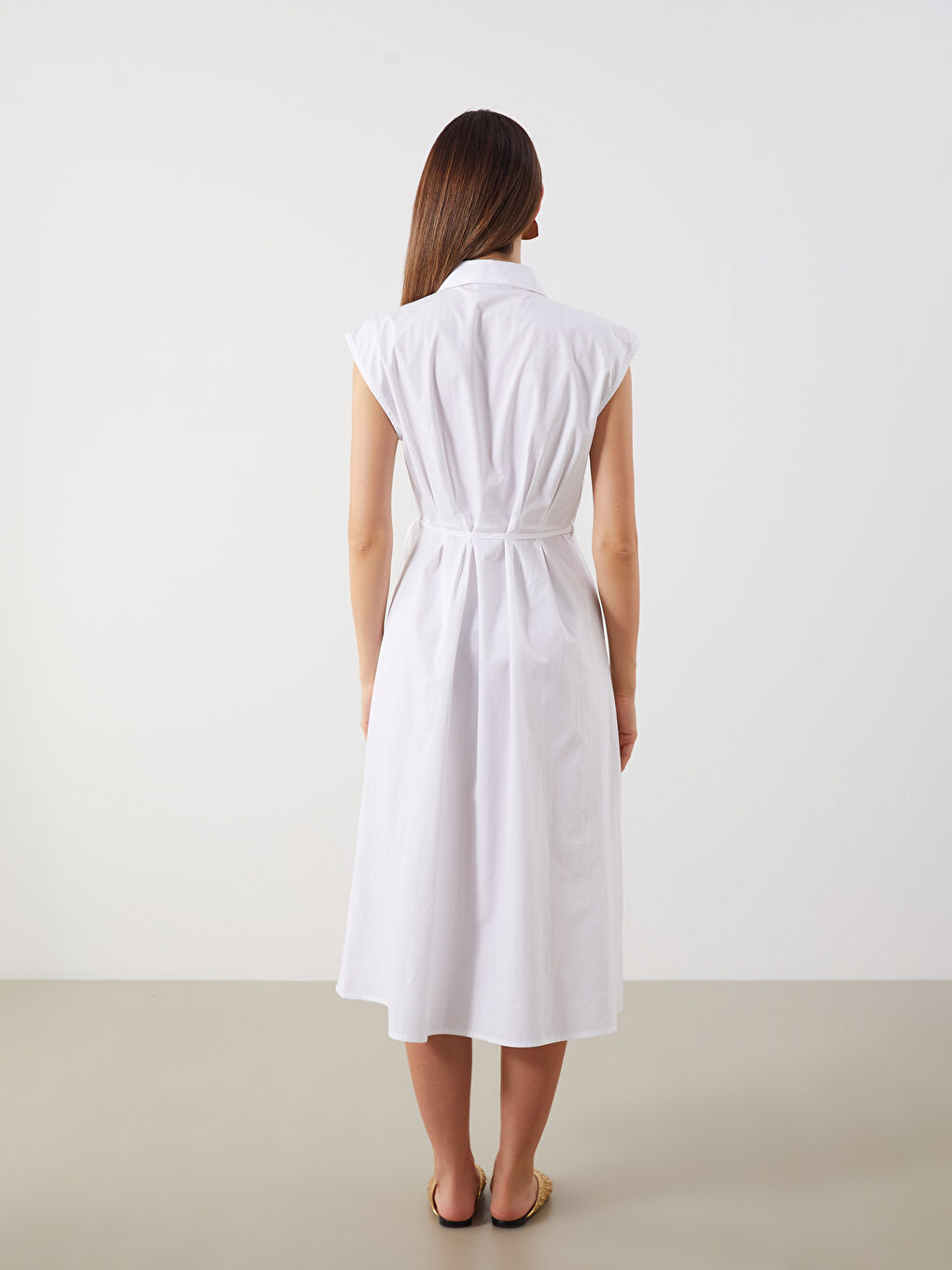 Woman WHITE Shirt Dress -S5QH39Z8-Q6K