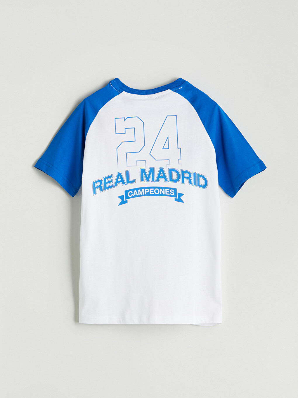  Real Madrid ホワイトシャツ LCW Kids Bisiklet Yaka Real Madrid Baskılı Erkek Çocuk Tişört