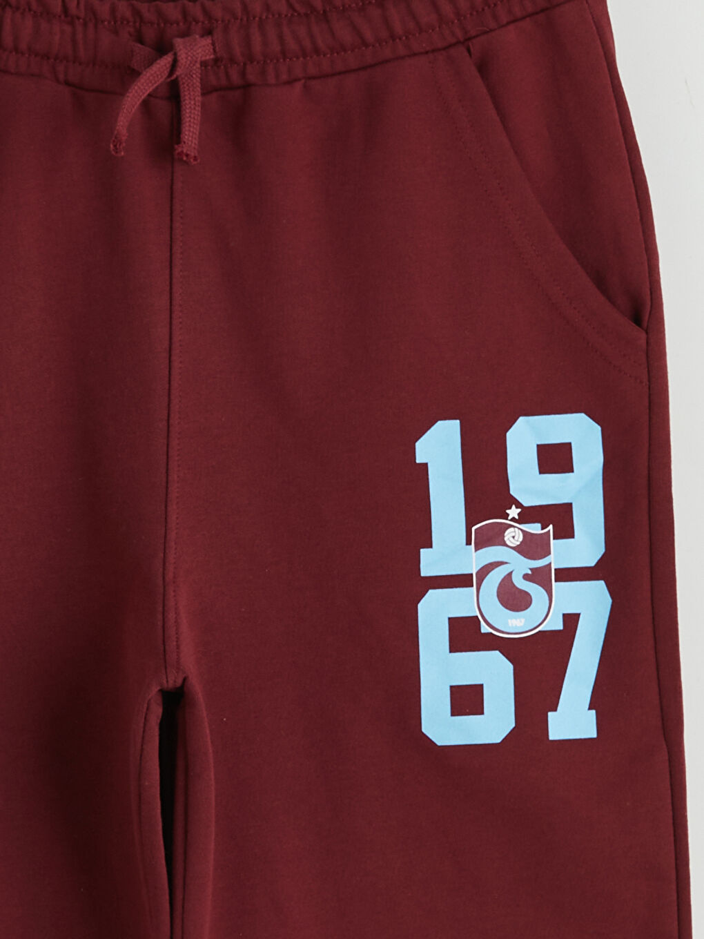 Bordo Beli Lastikli Trabzonspor Baskılı Erkek Çocuk Şort-2