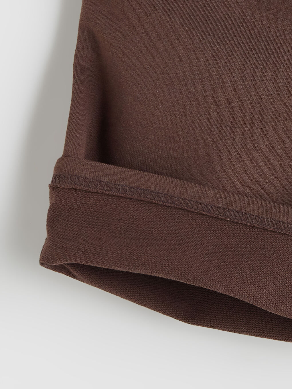 Kahverengi Beli Lastikli Erkek Çocuk Şort-1