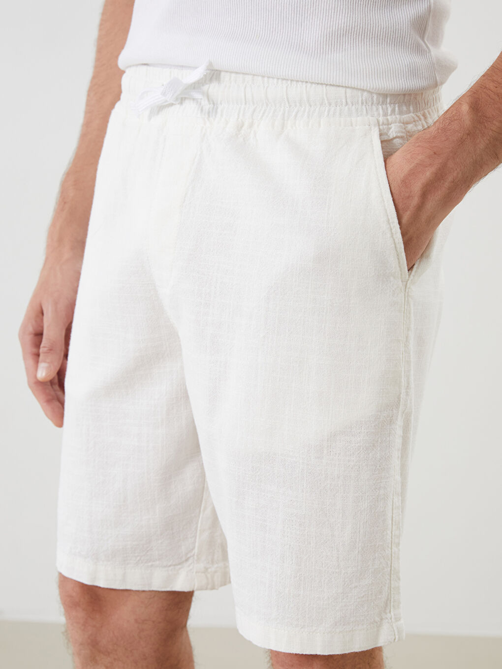 Relaxed Fit 100% Linen Men's Shorts -S5QH54Z8-EEW
