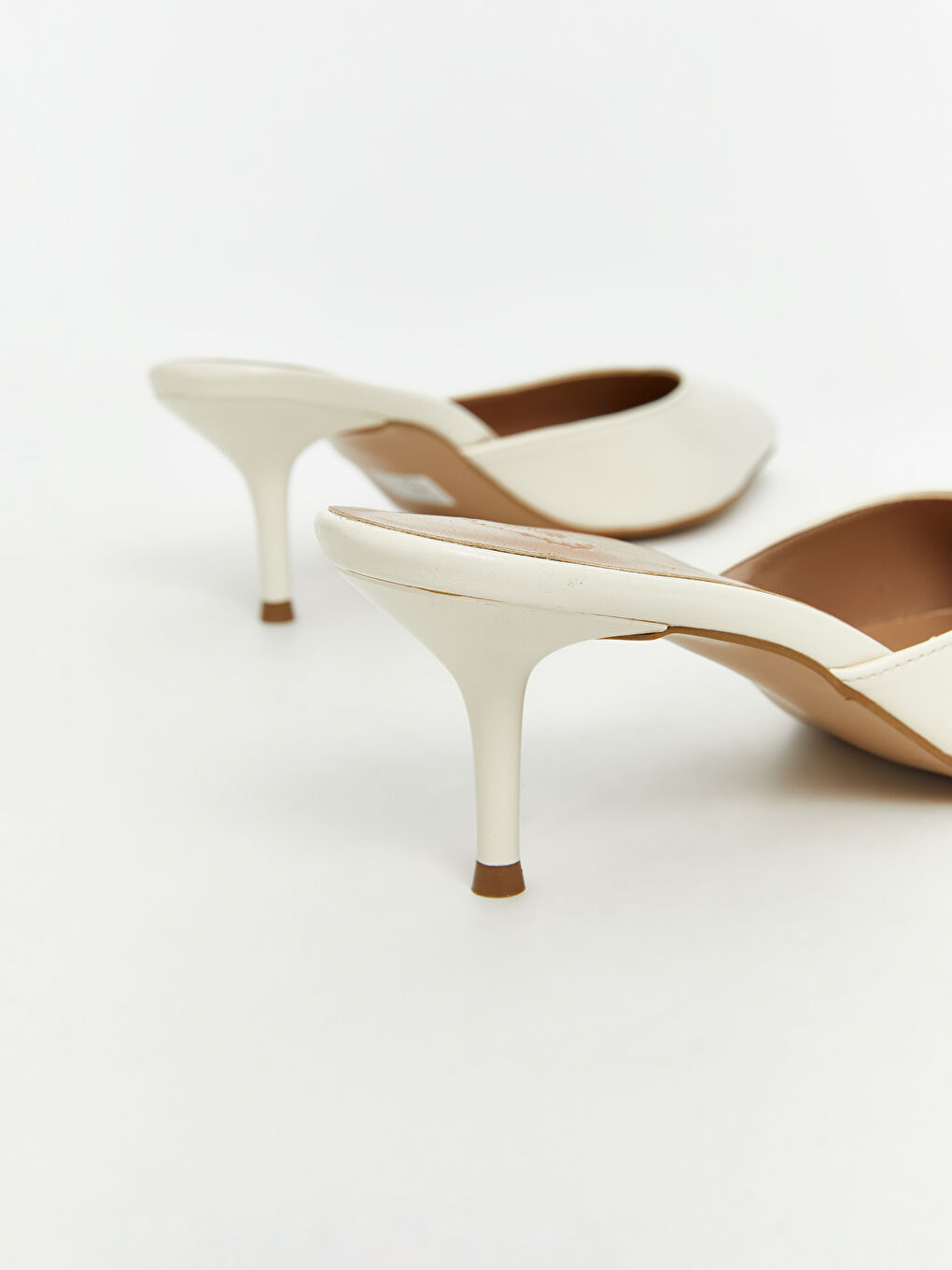 Bej Sivri Burun Kadın Topuklu Ayakkabı-4