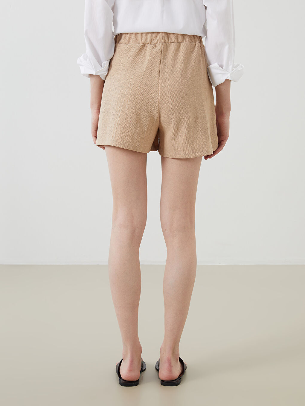 Woman BEIGE Shorts -S5QI16Z8-FHL