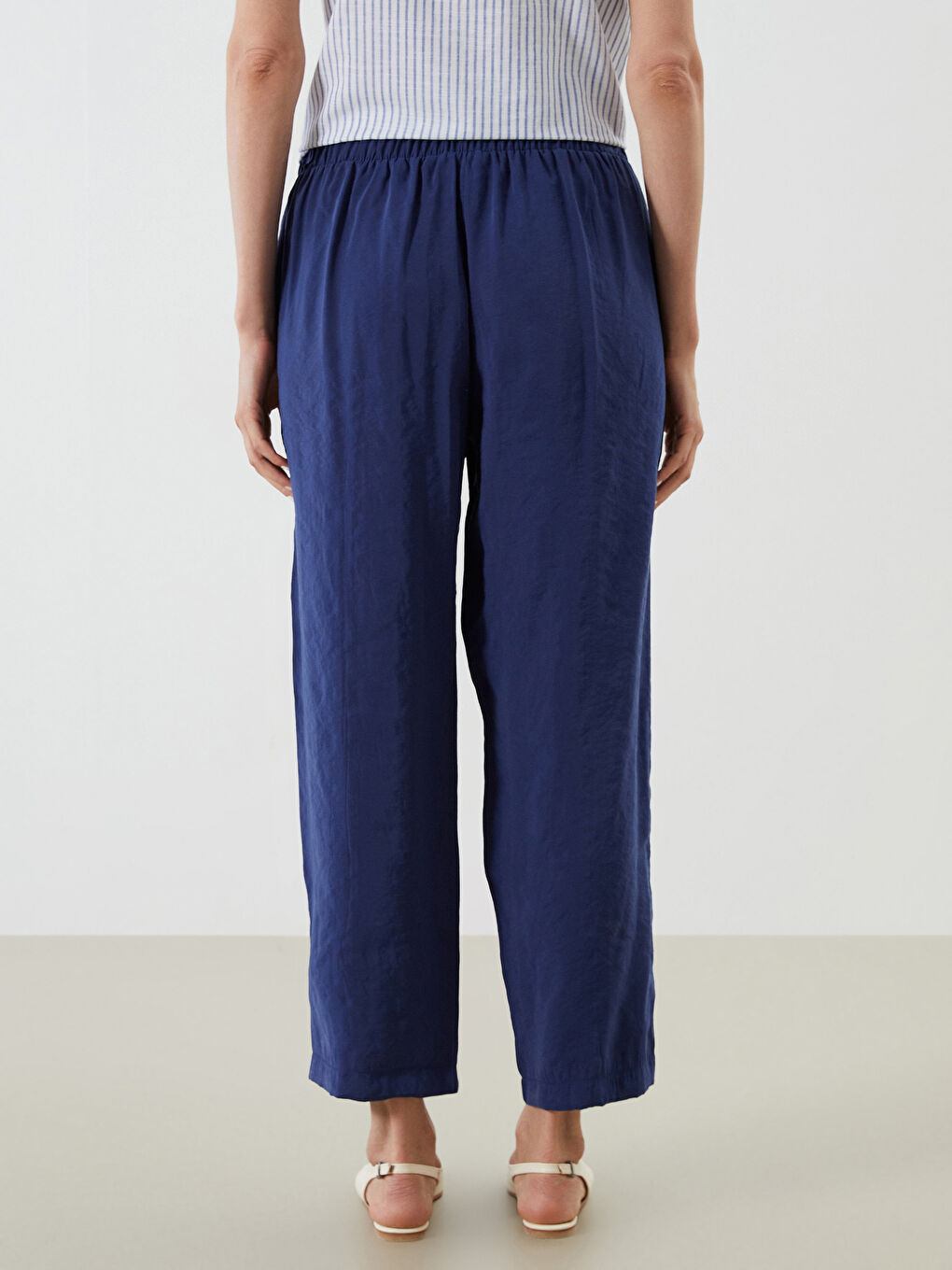 LCWAIKIKI Classic Elasticated Waist Modal Blend Women's Trousers -S5QI36Z8-HPN