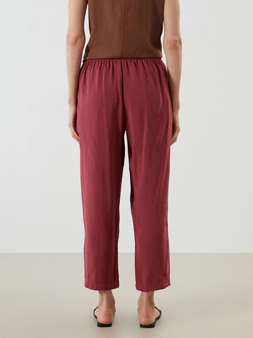 LCWAIKIKI Classic Elasticated Waist Modal Blend Women's Trousers -S5QI36Z8-HRU