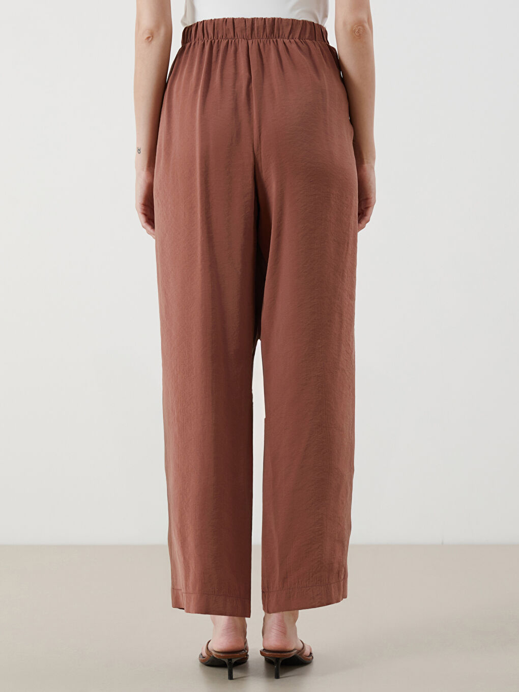LCWAIKIKI Classic Elasticated Waist Modal Blend Women's Trousers -S5QI36Z8-HFT