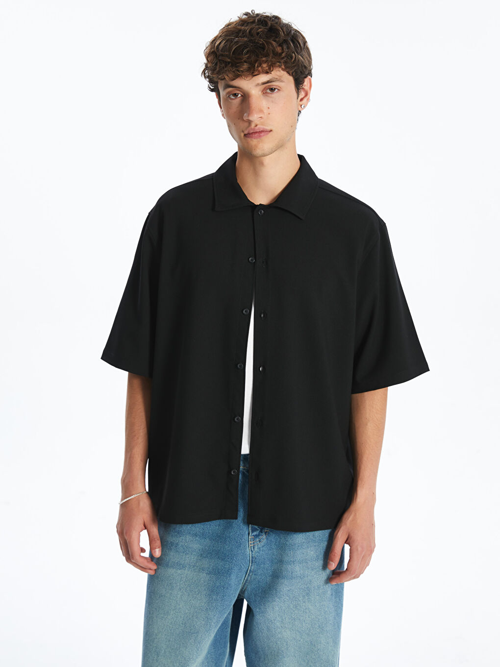 Relaxed Fit Short Sleeve Men's Shirt -S5QI46Z8-RQL