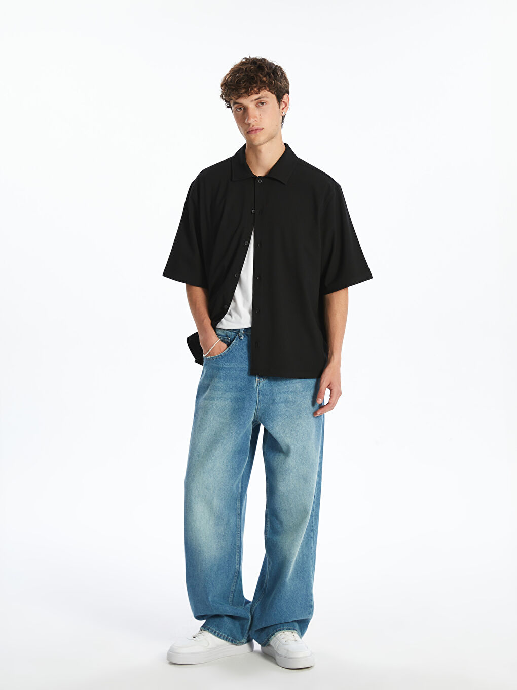 Relaxed Fit Short Sleeve Men's Shirt -S5QI46Z8-RQL