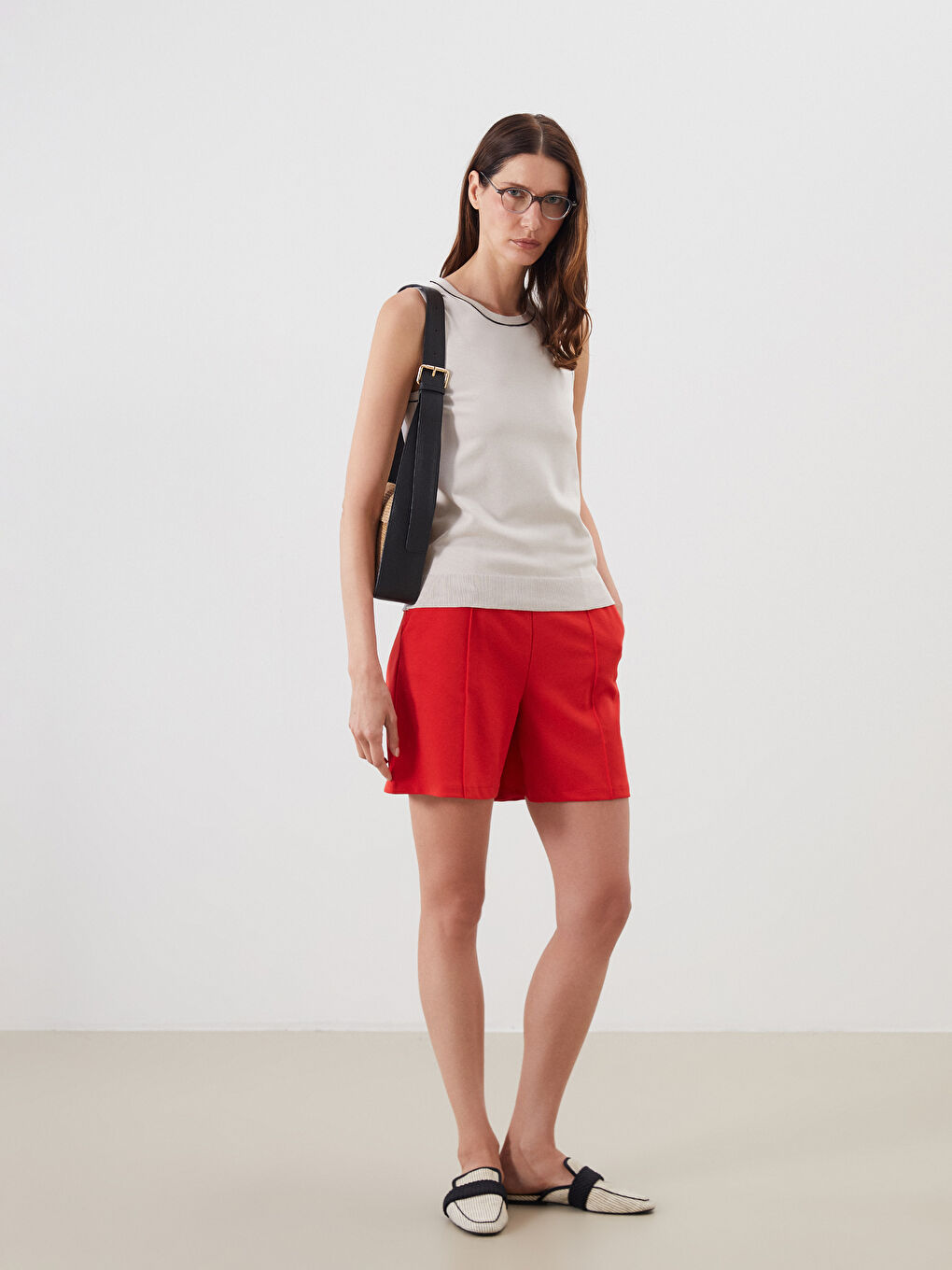 Crew Neck Women's Knitwear Tank Top -S5QI54Z8-CXU
