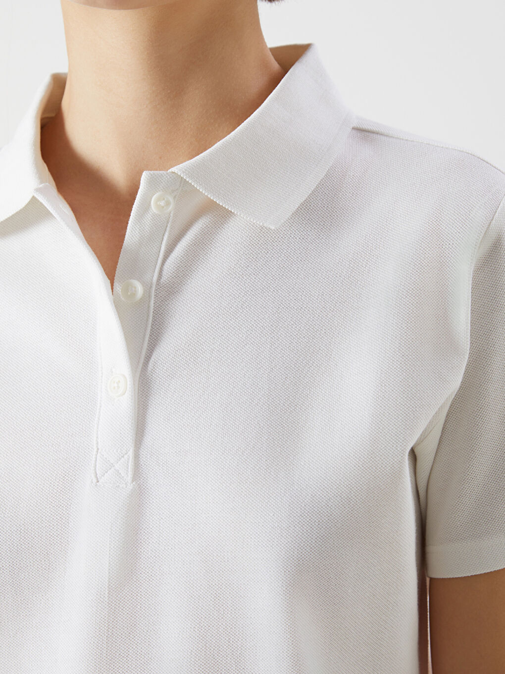 XSIDE Polo Neck Pique Women's T-Shirt -W5IE08Z8-R9J