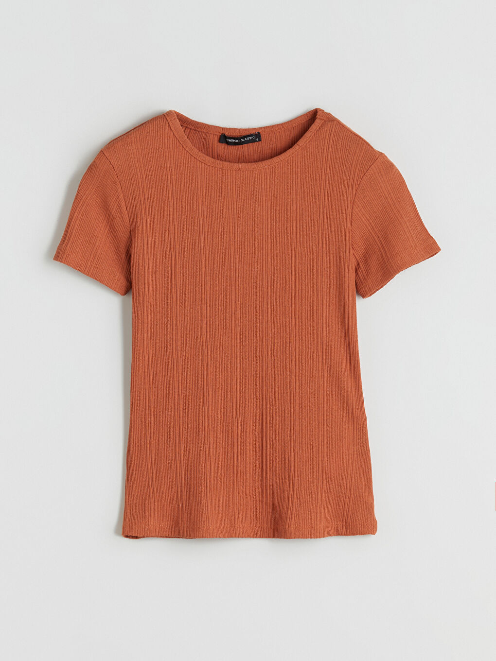 LCWAIKIKI Classic Crew Neck Textured Women's T-Shirt -S5QI81Z8-H5J