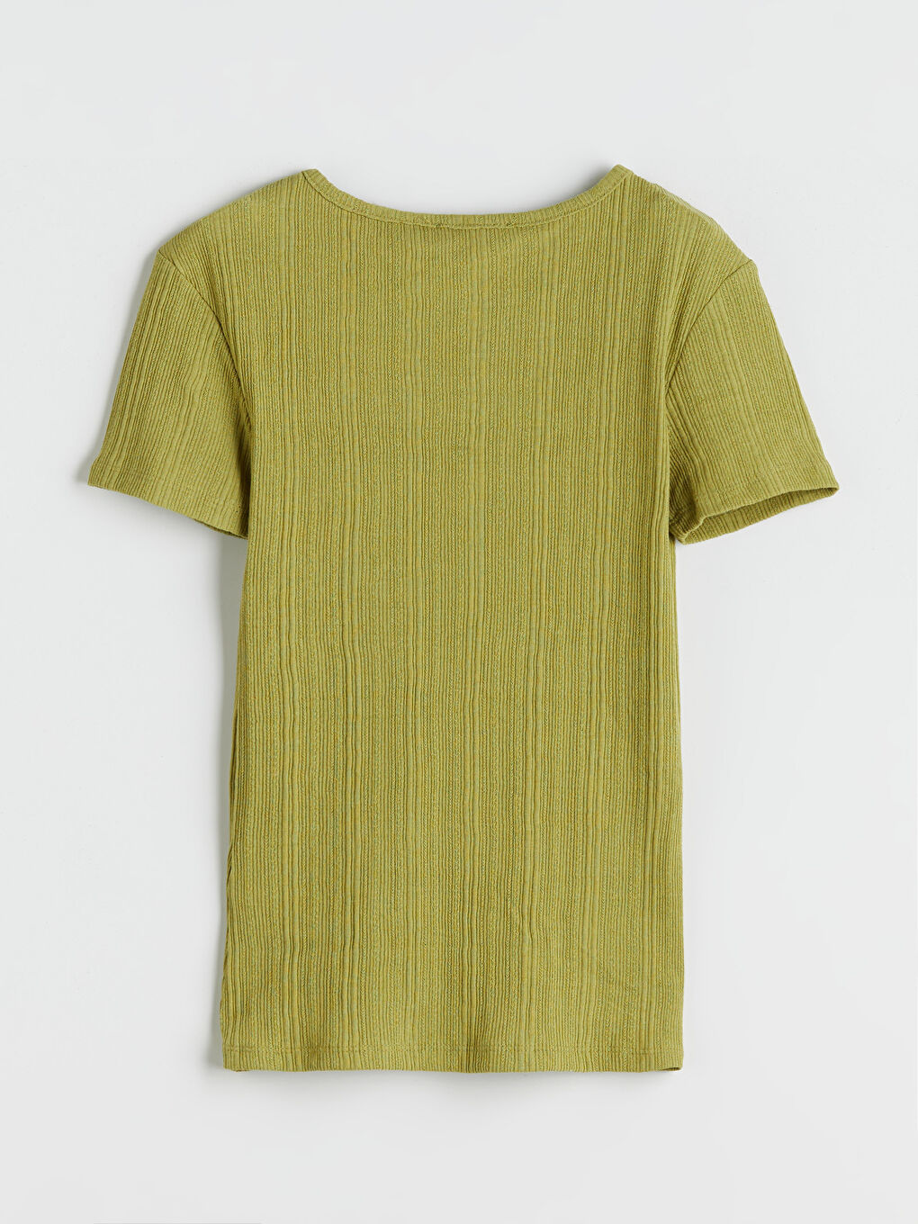 LCWAIKIKI Classic Crew Neck Textured Women's T-Shirt -S5QI81Z8-QYR