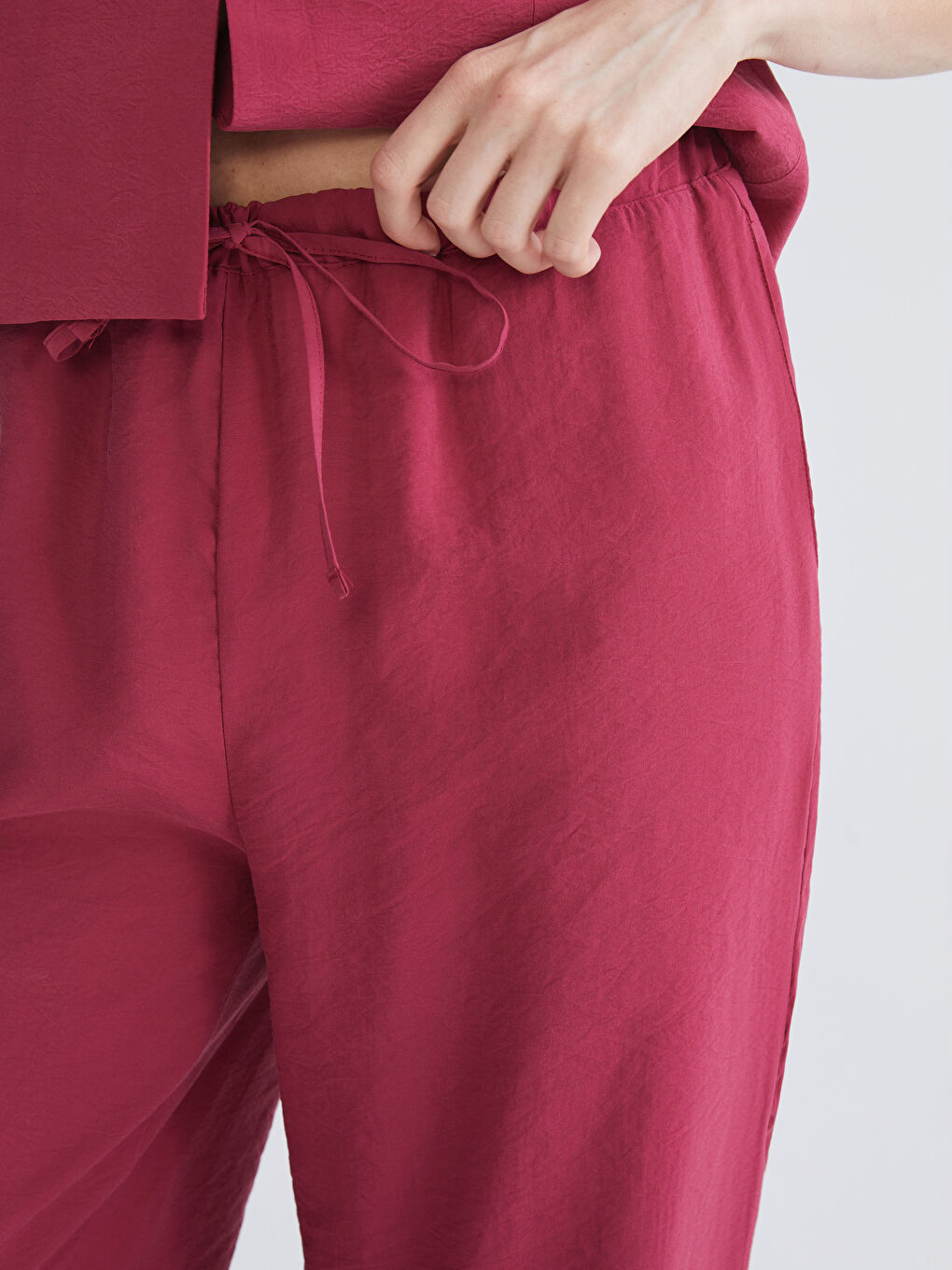 LCW Vision Elasticated Waist Modal Blend Women's Trousers -S5QI87Z8-RXQ