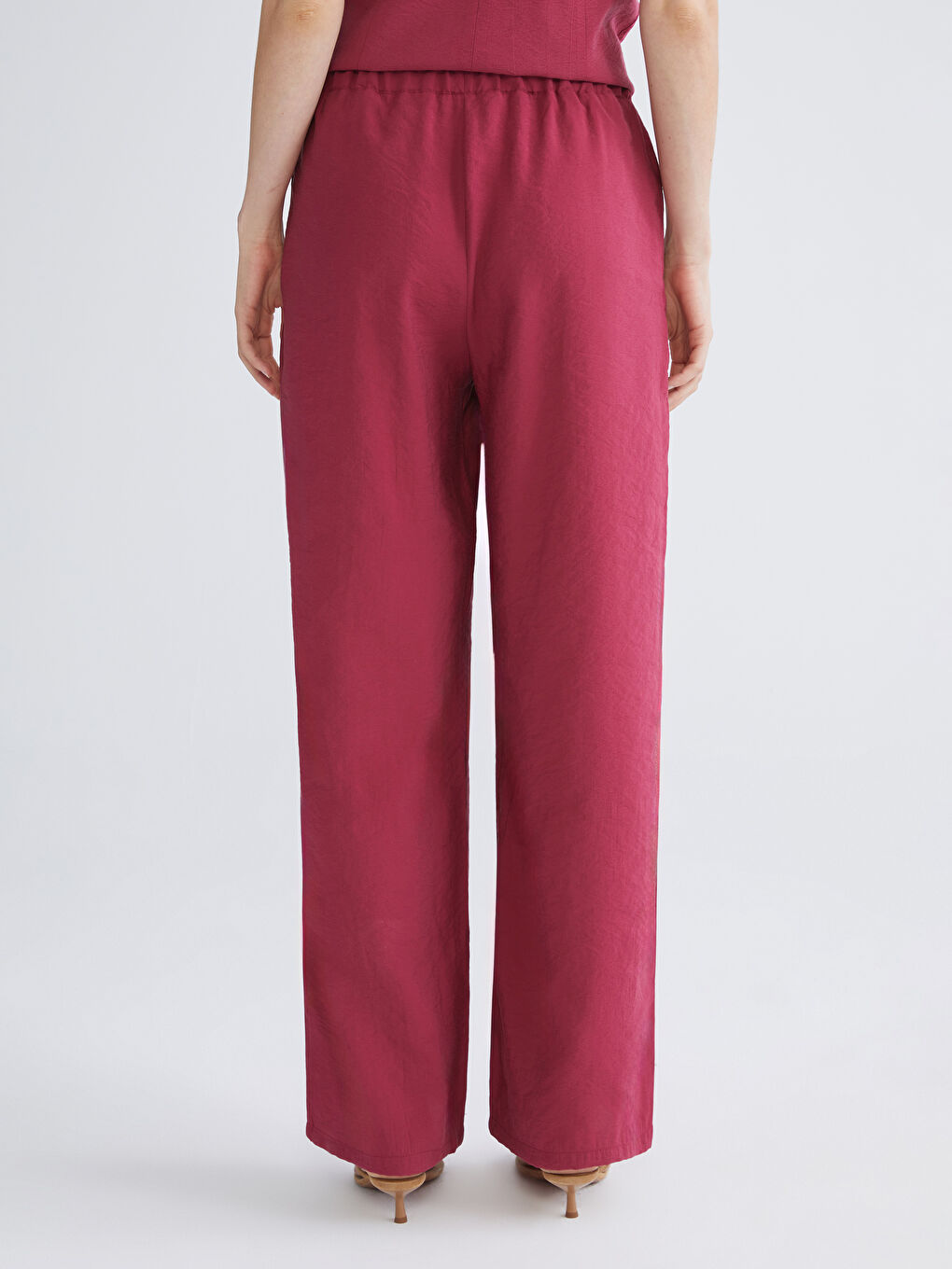 LCW Vision Elasticated Waist Modal Blend Women's Trousers -S5QI87Z8-RXQ