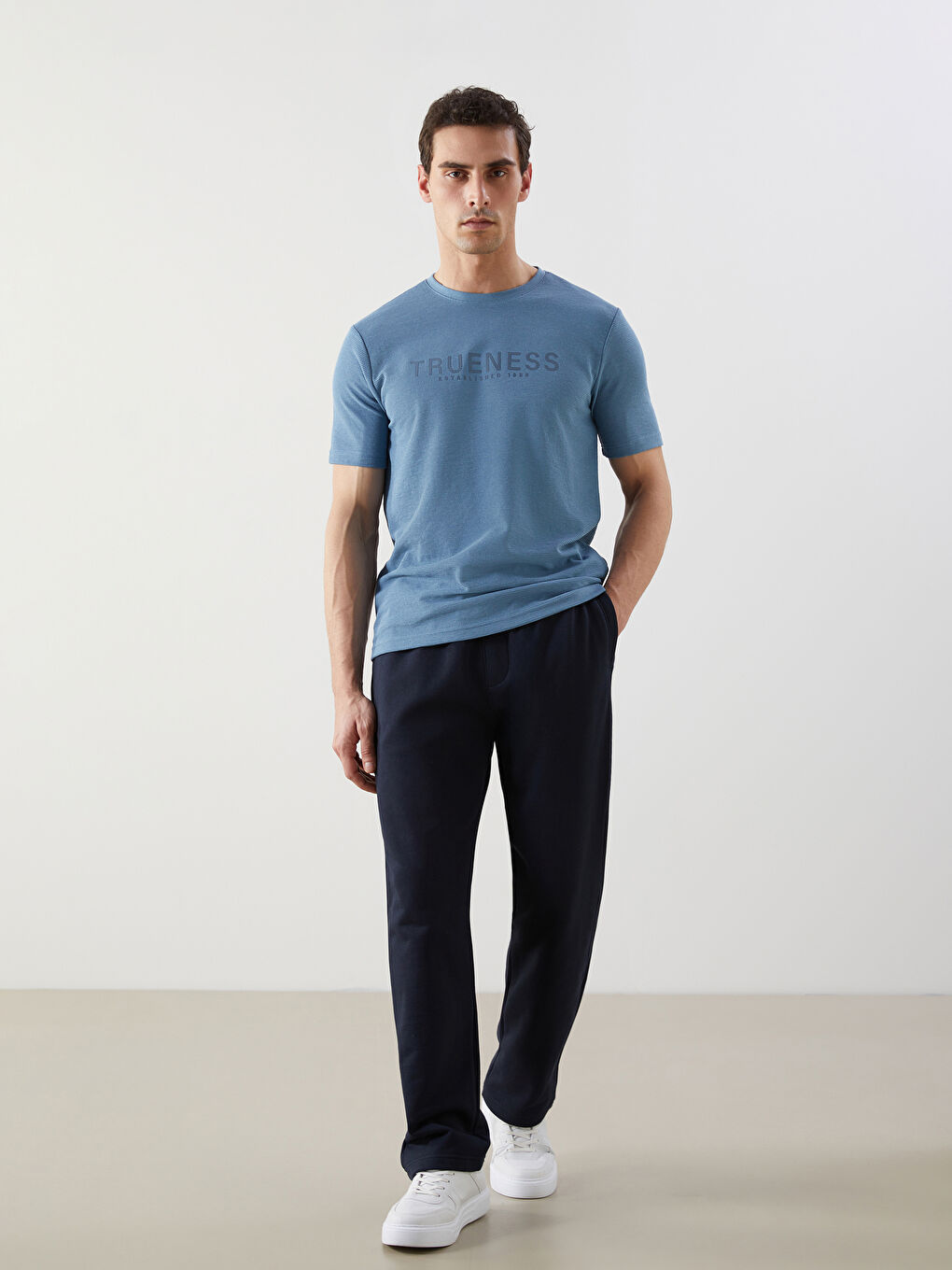 Lacivert Standart Kalıp Erkek Eşofman Altı