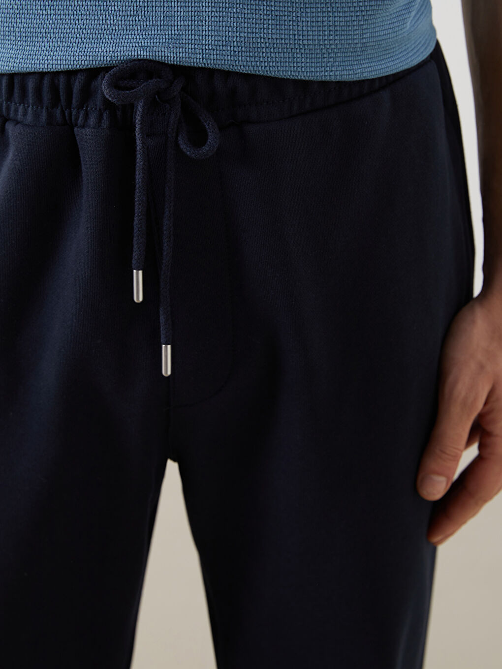 Lacivert Standart Kalıp Erkek Eşofman Altı-5