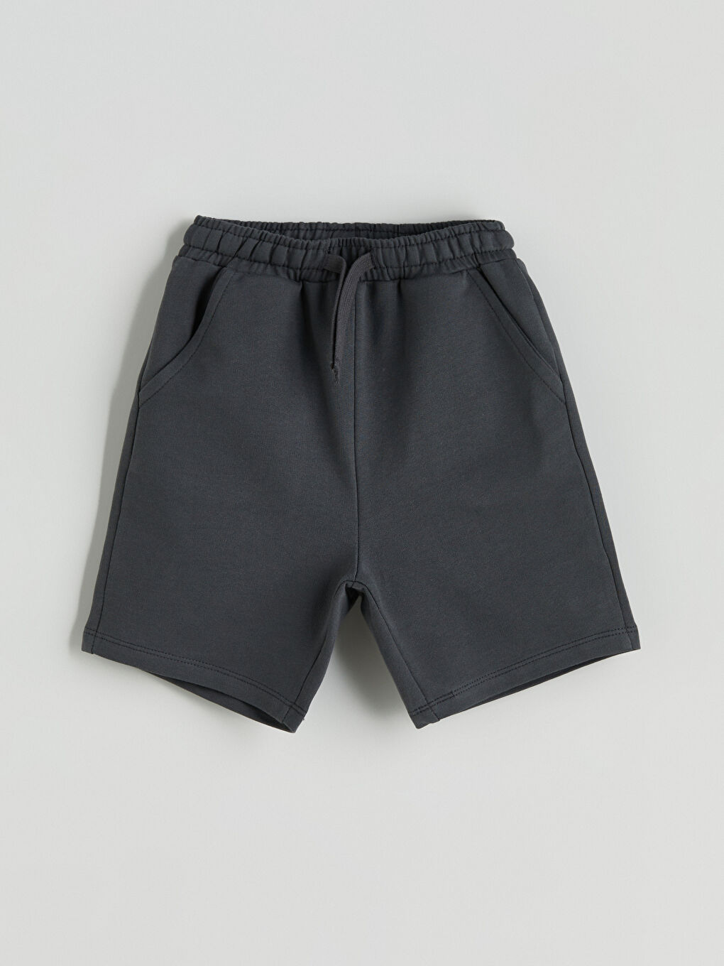 Antrasit Beli Lastikli Erkek Çocuk Şort