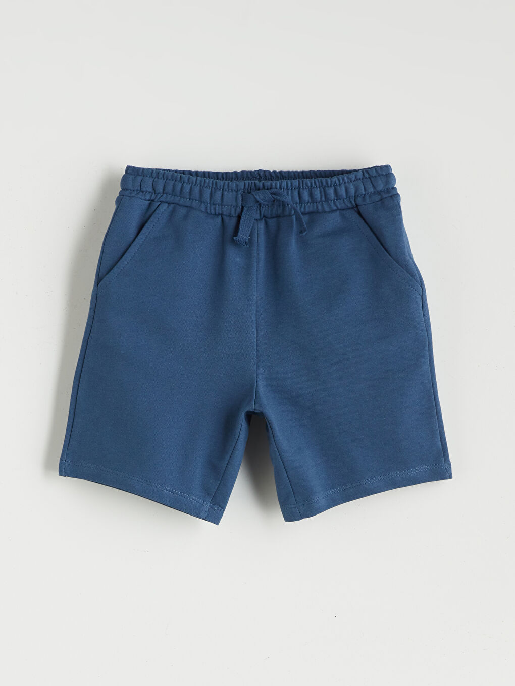İndigo Beli Lastikli Erkek Çocuk Şort
