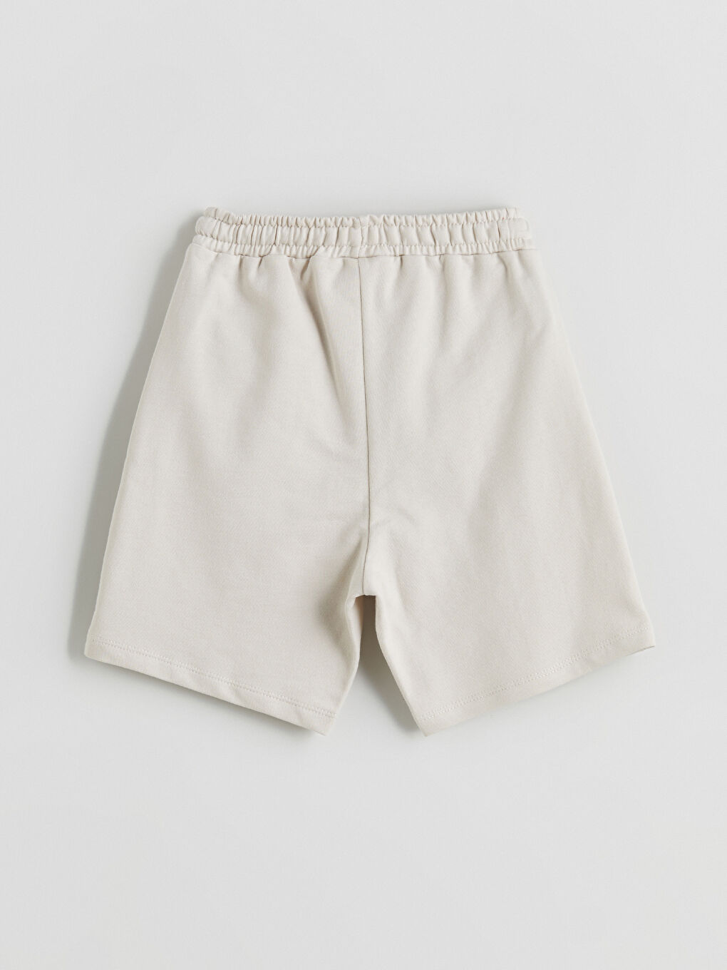 Bej Beli Lastikli Erkek Çocuk Şort-1