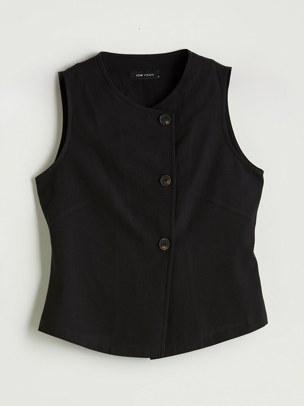 Woman BLACK Waistcoat -S5QJ07Z8-CVL