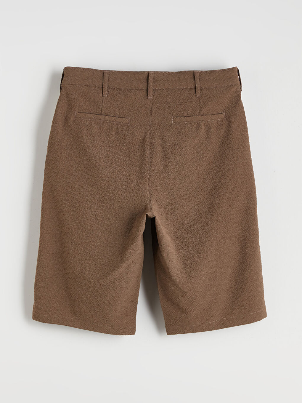 Kahverengi Standart Kalıp Erkek Şort-5