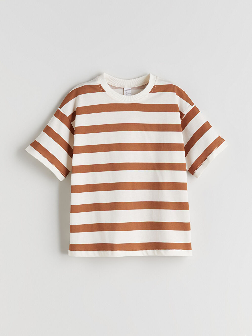 Crew Neck Striped Boys' T-Shirt -S5QJ17Z1-LEW