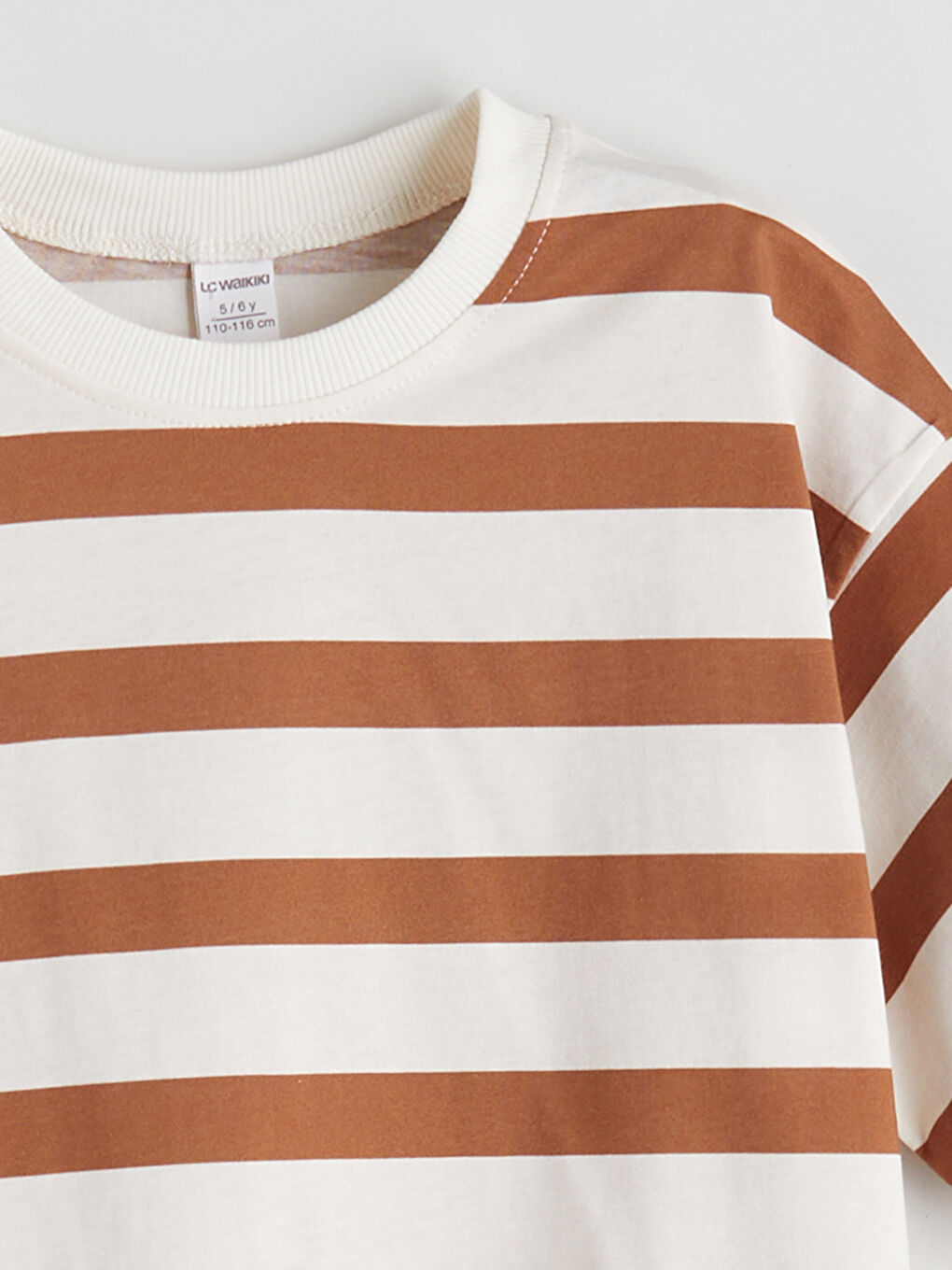 Crew Neck Striped Boys' T-Shirt -S5QJ17Z1-LEW