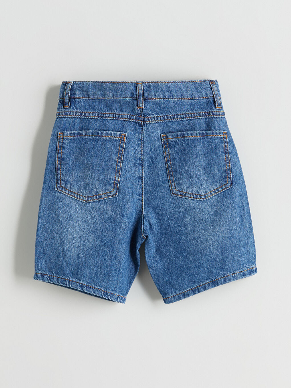Elasticated Waist Basic Boys' Denim Shorts -S5QJ24Z1-H45