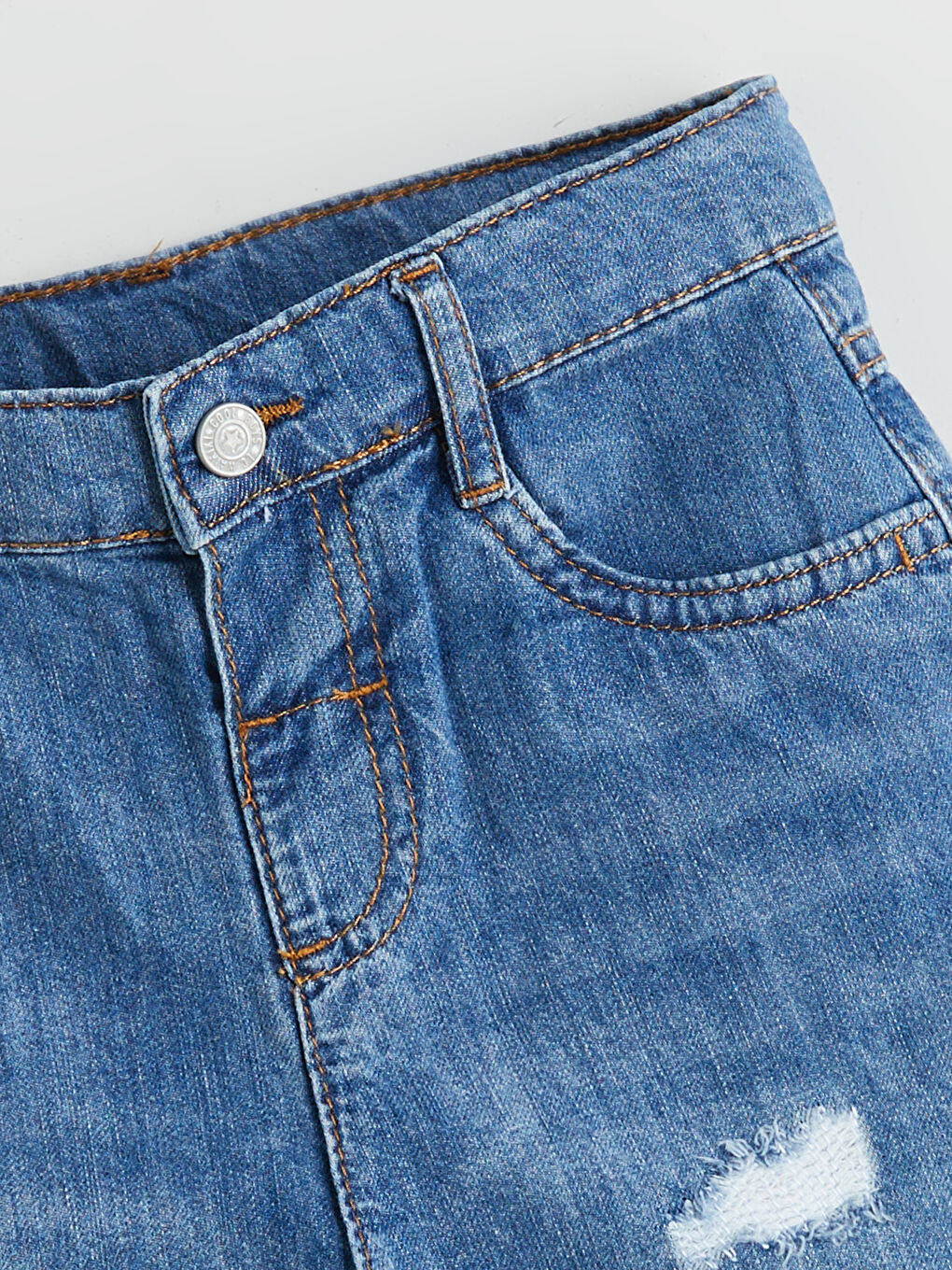 Elasticated Waist Basic Boys' Denim Shorts -S5QJ24Z1-H45